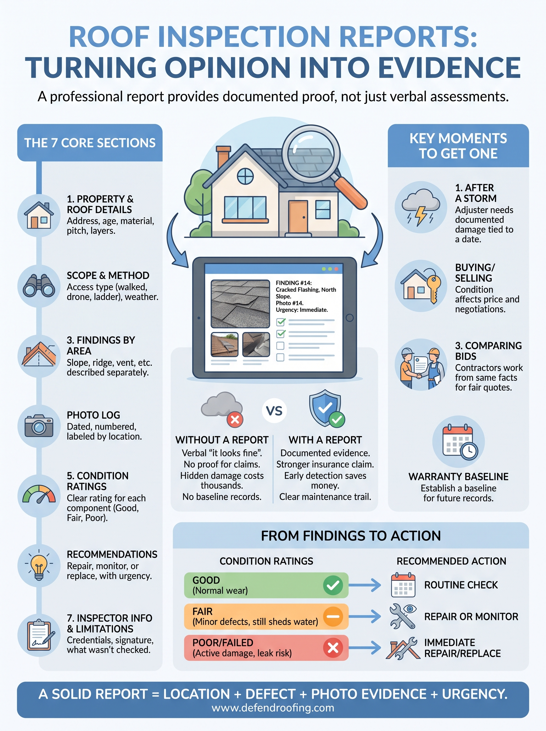 roof inspection reports infographic
