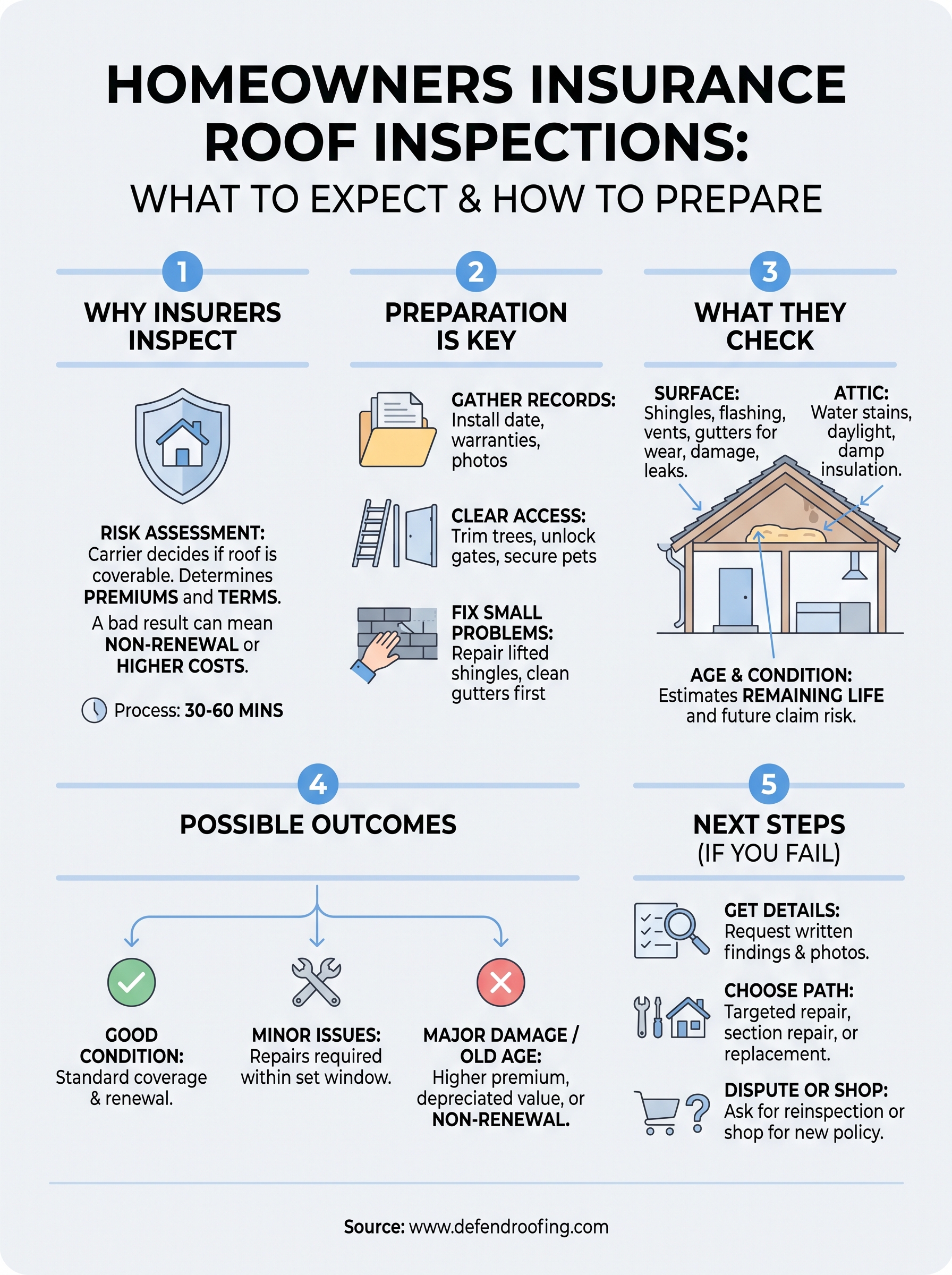 roof inspection for homeowners insurance infographic