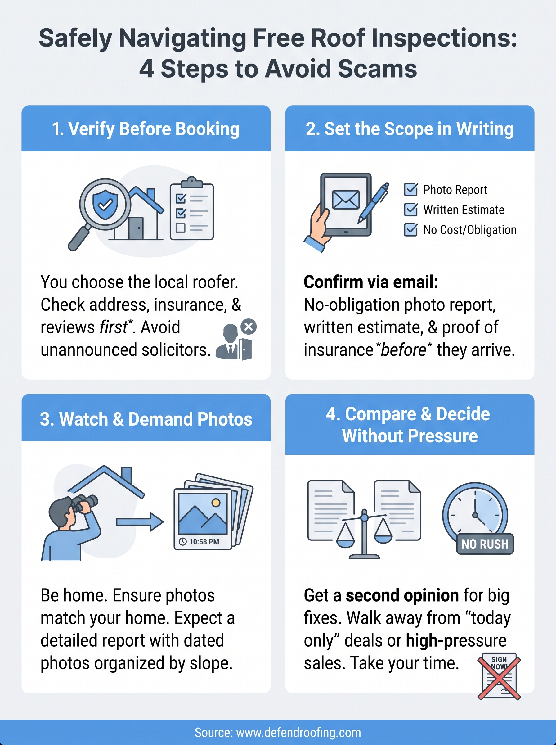 free roof inspection infographic