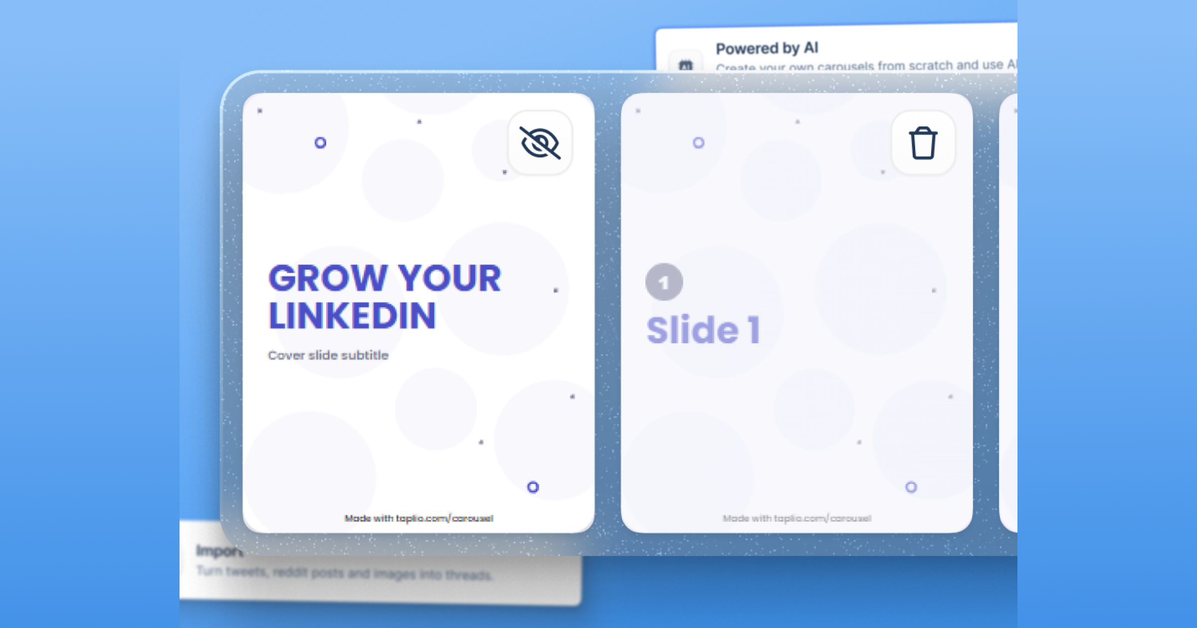 LinkedIn Carousel Generator - Free AI Tool | Taplio