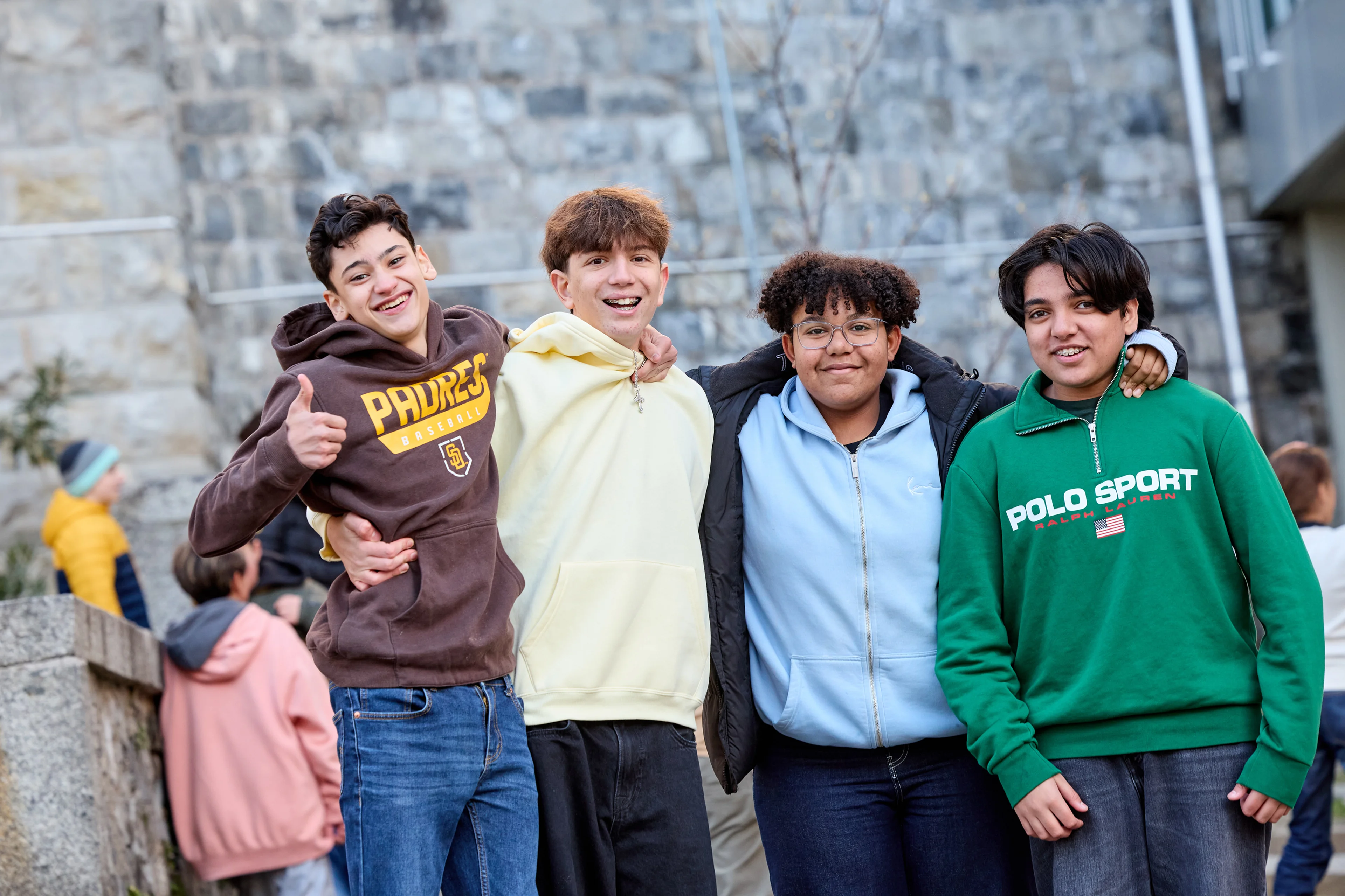 groupe d'élèves au collège privé - Lausanne