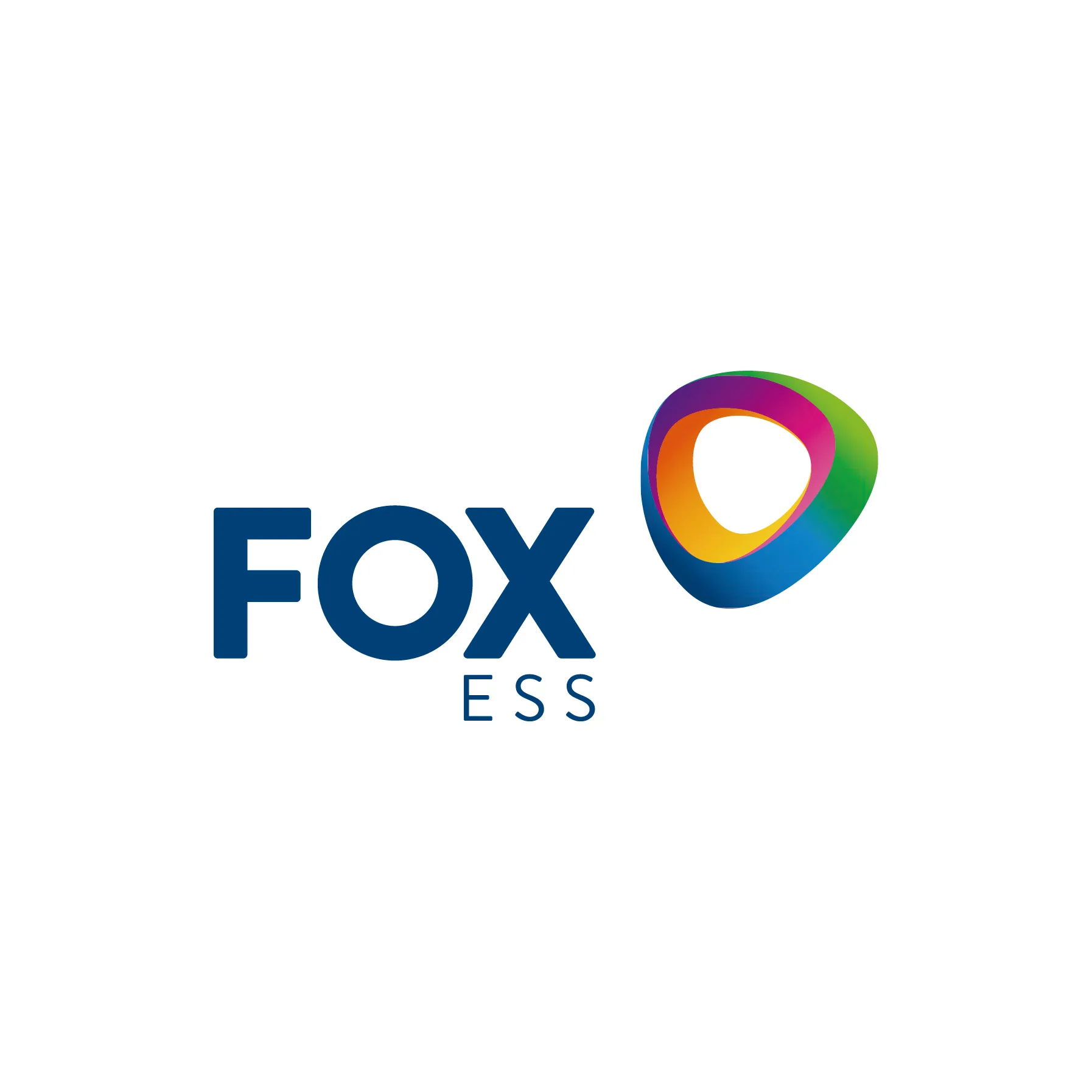 Logo von FOX ESS mit buntem, dreieckigem Design neben dem Schriftzug.