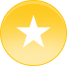 Gold circular badge with a white star in the center.
