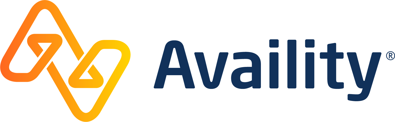 Availity logo with an orange and yellow gradient geometric symbol followed by the word Availity in blue.