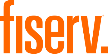 Fiserv company logo in orange lowercase letters.