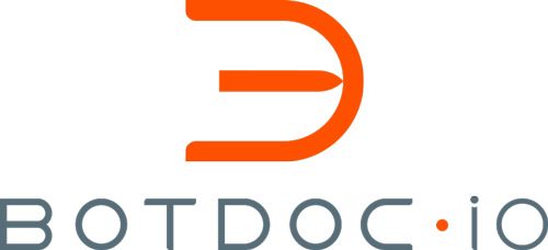 Botdoc.io logo featuring an orange stylized 'B' symbol and gray text.