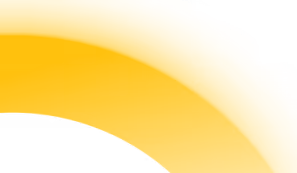 Abstract yellow and orange curved gradient shape on a white background.