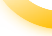 Abstract yellow curved shape with gradient edges on white background.