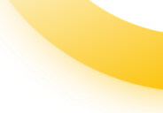 Abstract yellow curved shape with gradient edges on white background.