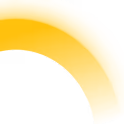 Yellow to orange gradient arc with a glowing effect on a white background.