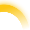 Yellow to orange gradient arc with a glowing effect on a white background.