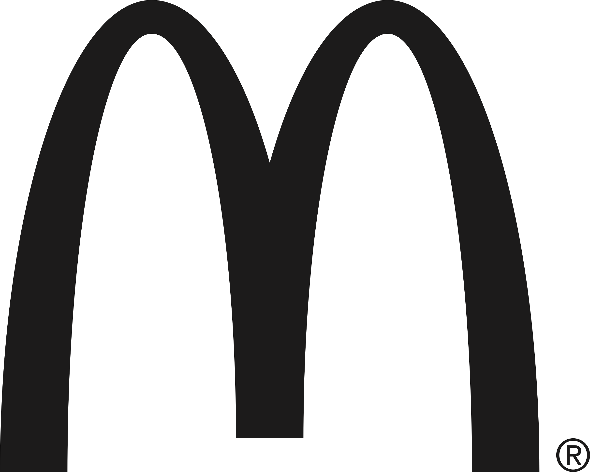 McDonald's logotyp i svart.