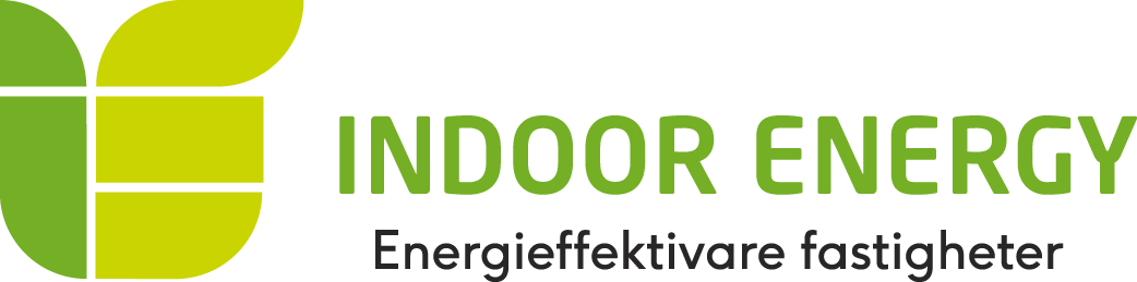 Indoor Energy logotyp med texten Energieffektivare fastigheter.