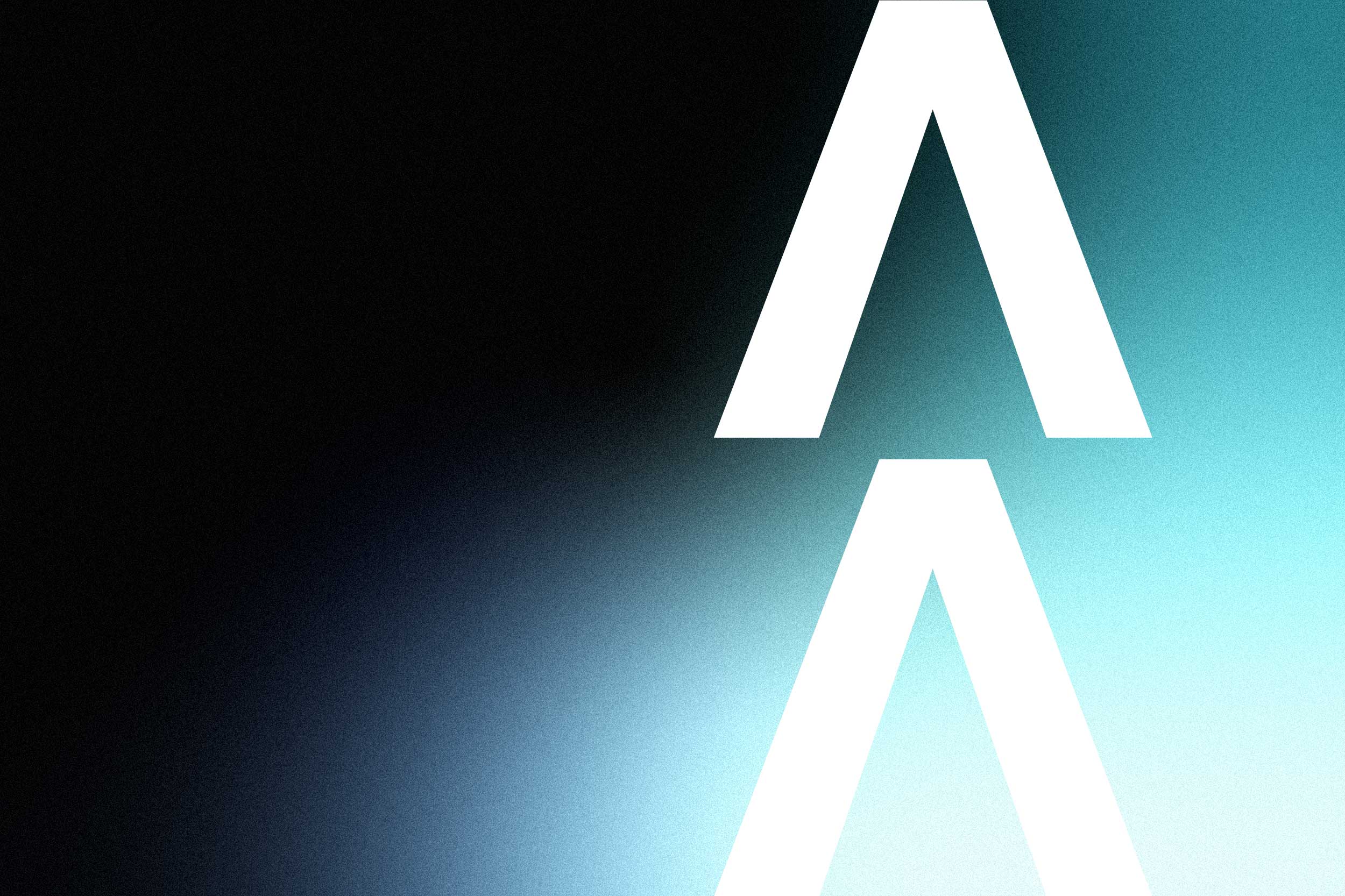 plakativer Hintergrund mit Verlauf von schwarz über das Abele blau bis hin zu weiß. Darauf in weiß das Abele Automation Icon.