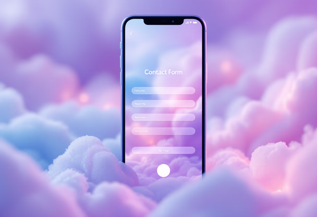 image of a contact form placeholder (for a social media and communication)