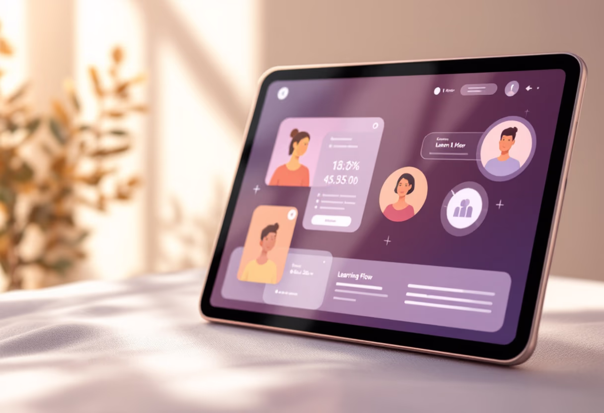[digital project] image of gamified learning platform (for an ai education tech company)