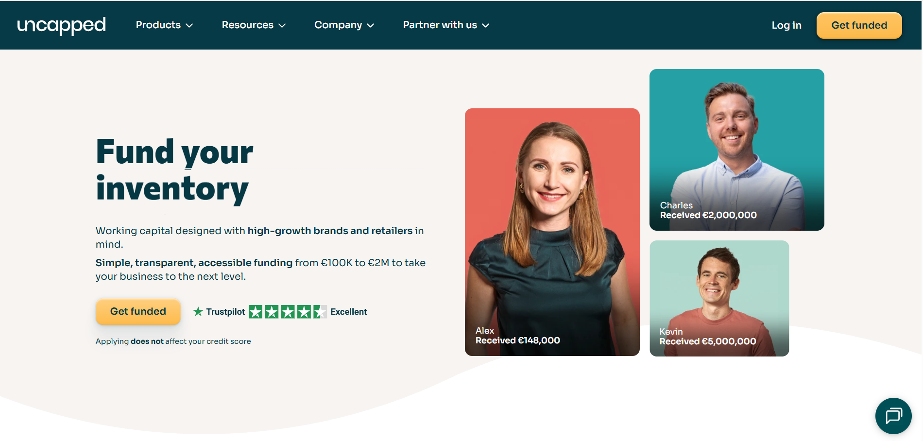  Uncapped revenue-based funding platform offering transparent flat-fee capital from 100K to 2M euros for e-commerce brands