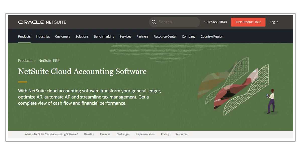 Oracle NetSuite cloud accounting software for general ledger, AP/AR automation, and cash flow management