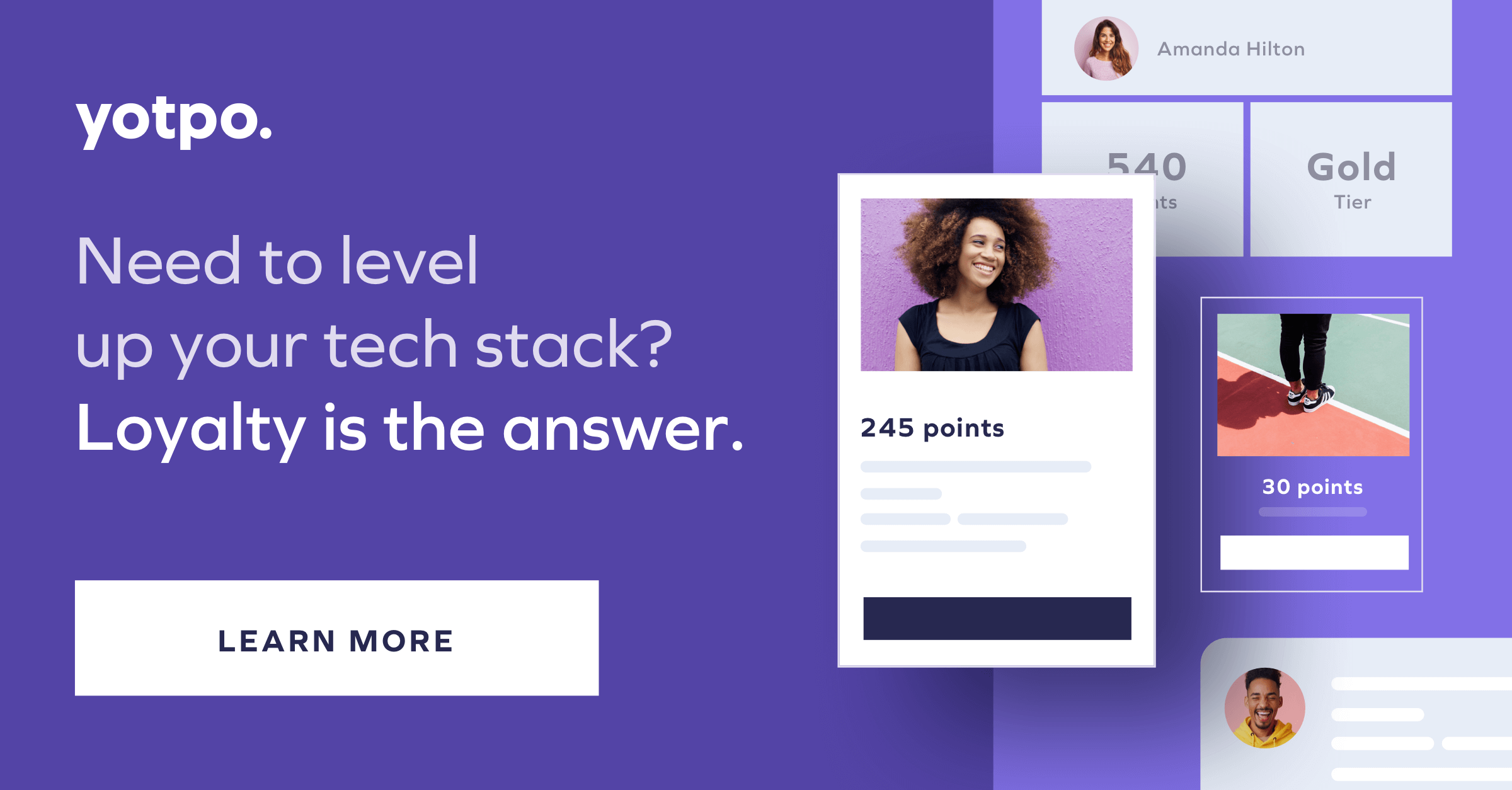 Yotpo loyalty and rewards platform with points system and VIP tiers for ecommerce customer retention