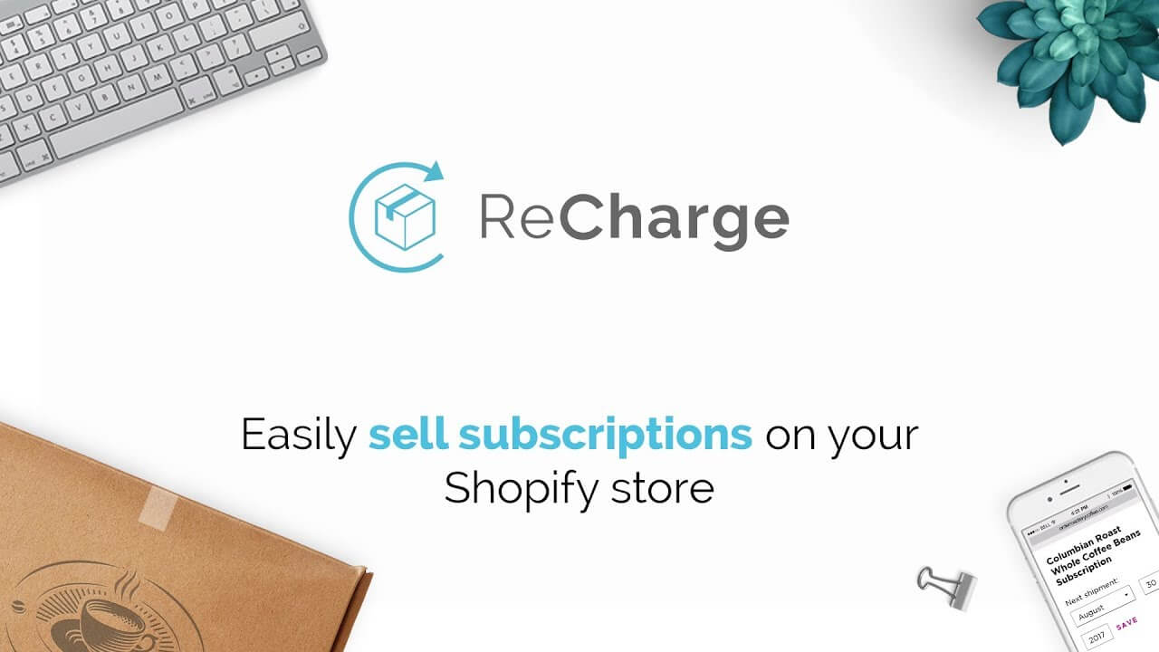 ReCharge subscription management platform enabling recurring billing on Shopify ecommerce stores