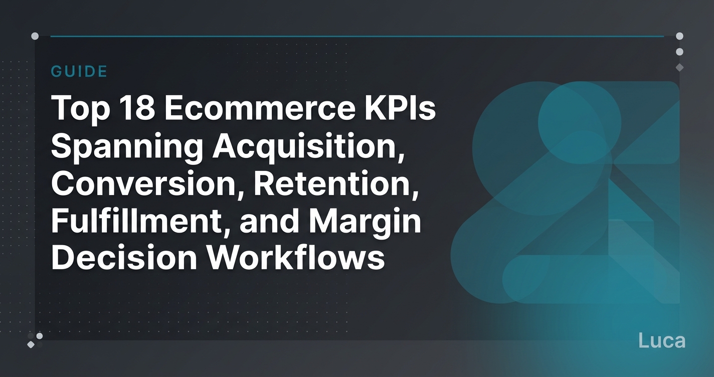Top 18 Ecommerce KPIs Spanning Acquisition, Conversion, Retention, Fulfillment, and Margin Decision Workflows