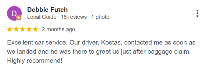 Google Review - Athens Taxi Hub