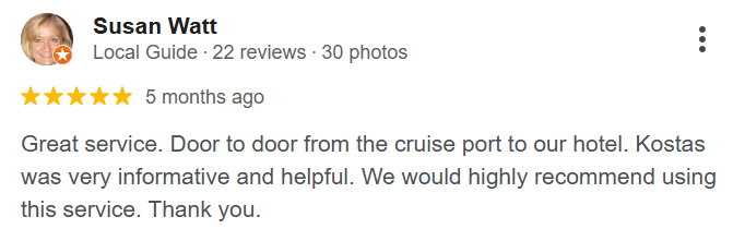 Google Review - Athens Taxi Hub