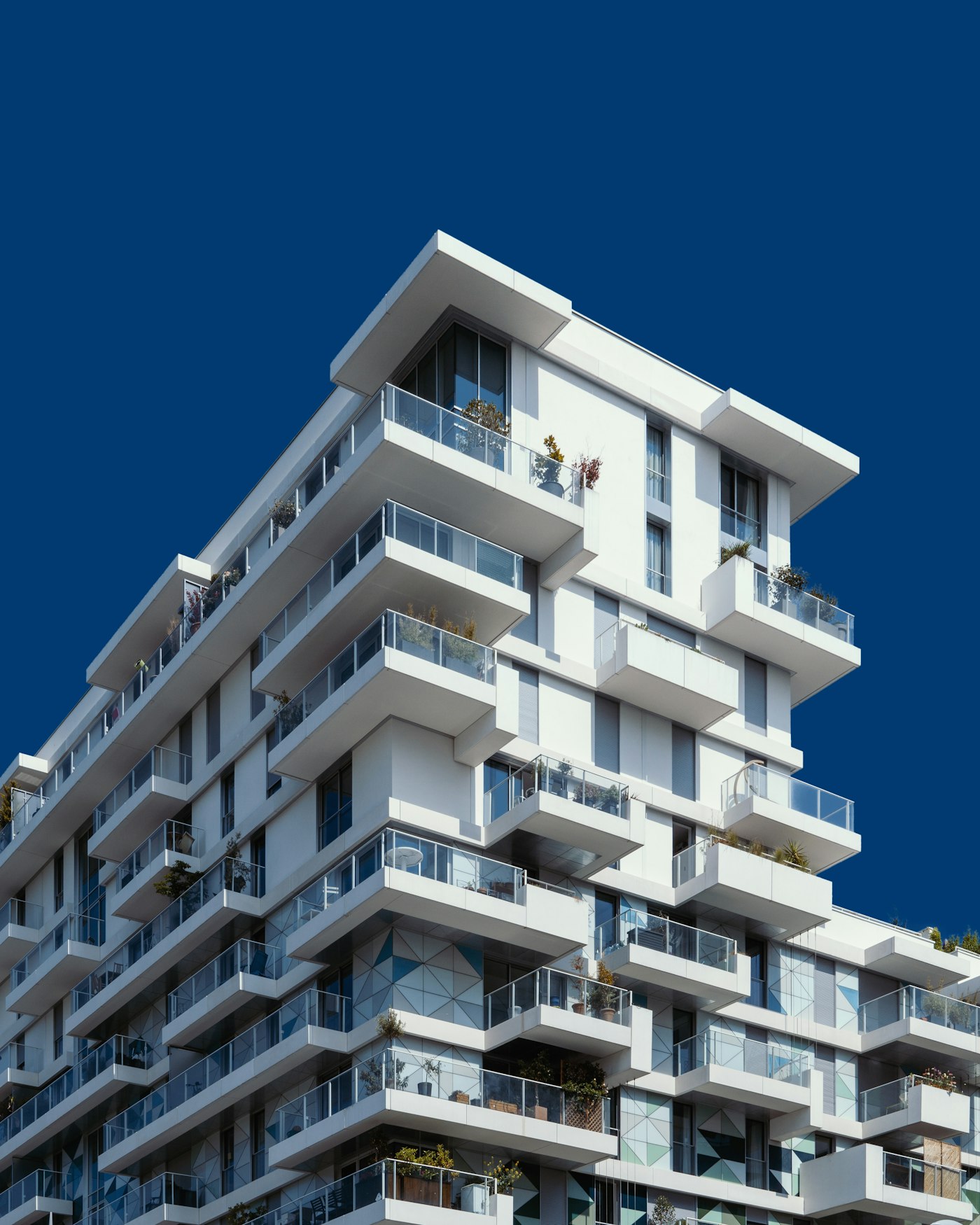 Modern apartment building exterior