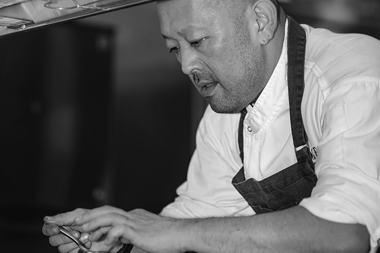 chef facing down