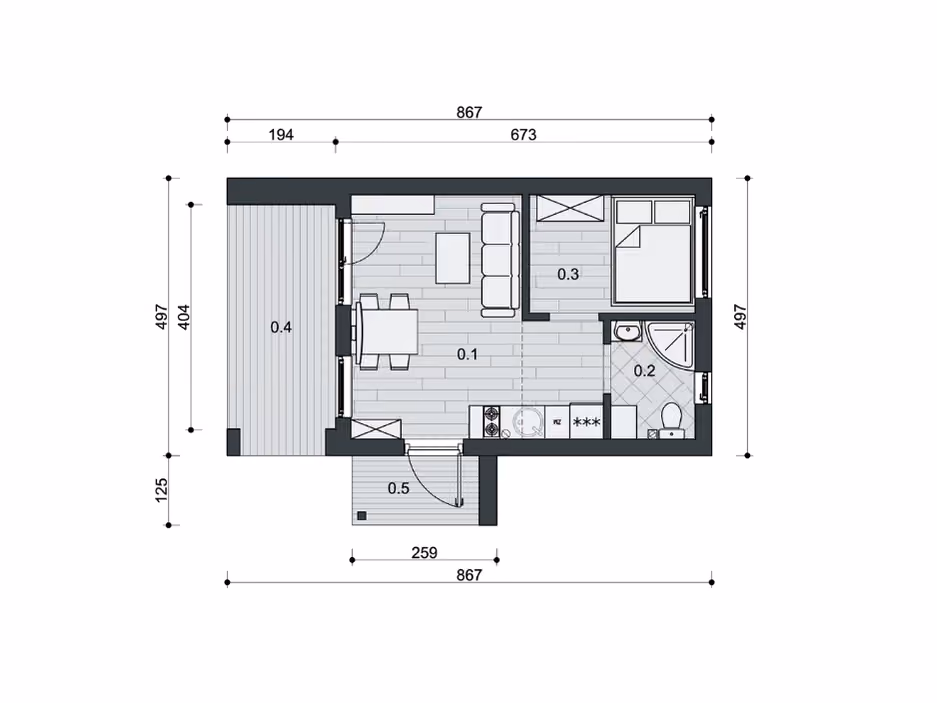 CAS 35 Pelnik – rzut parteru