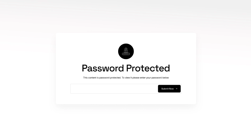 Password Protected Screenshot