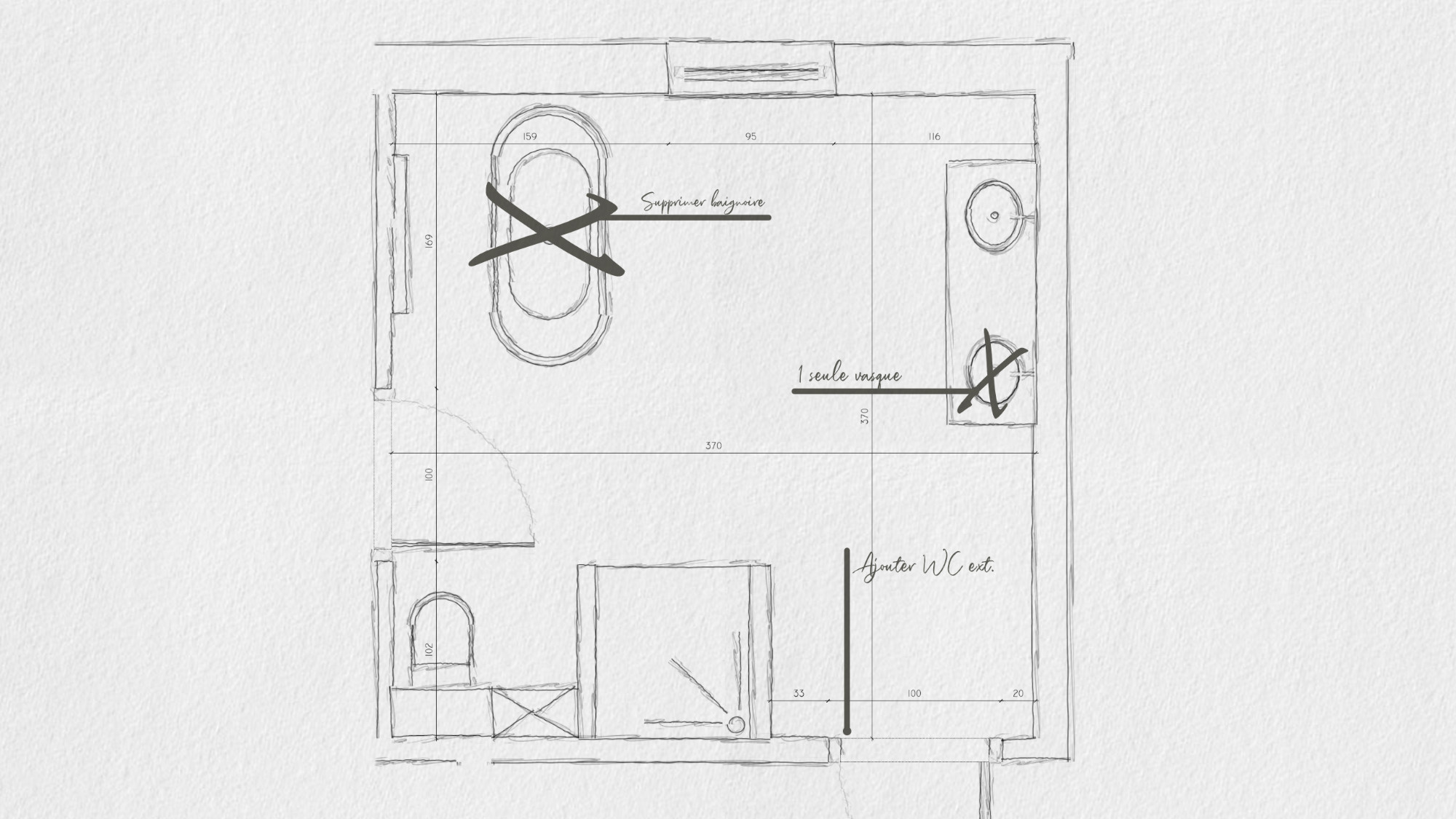 Plan technique de la pièce