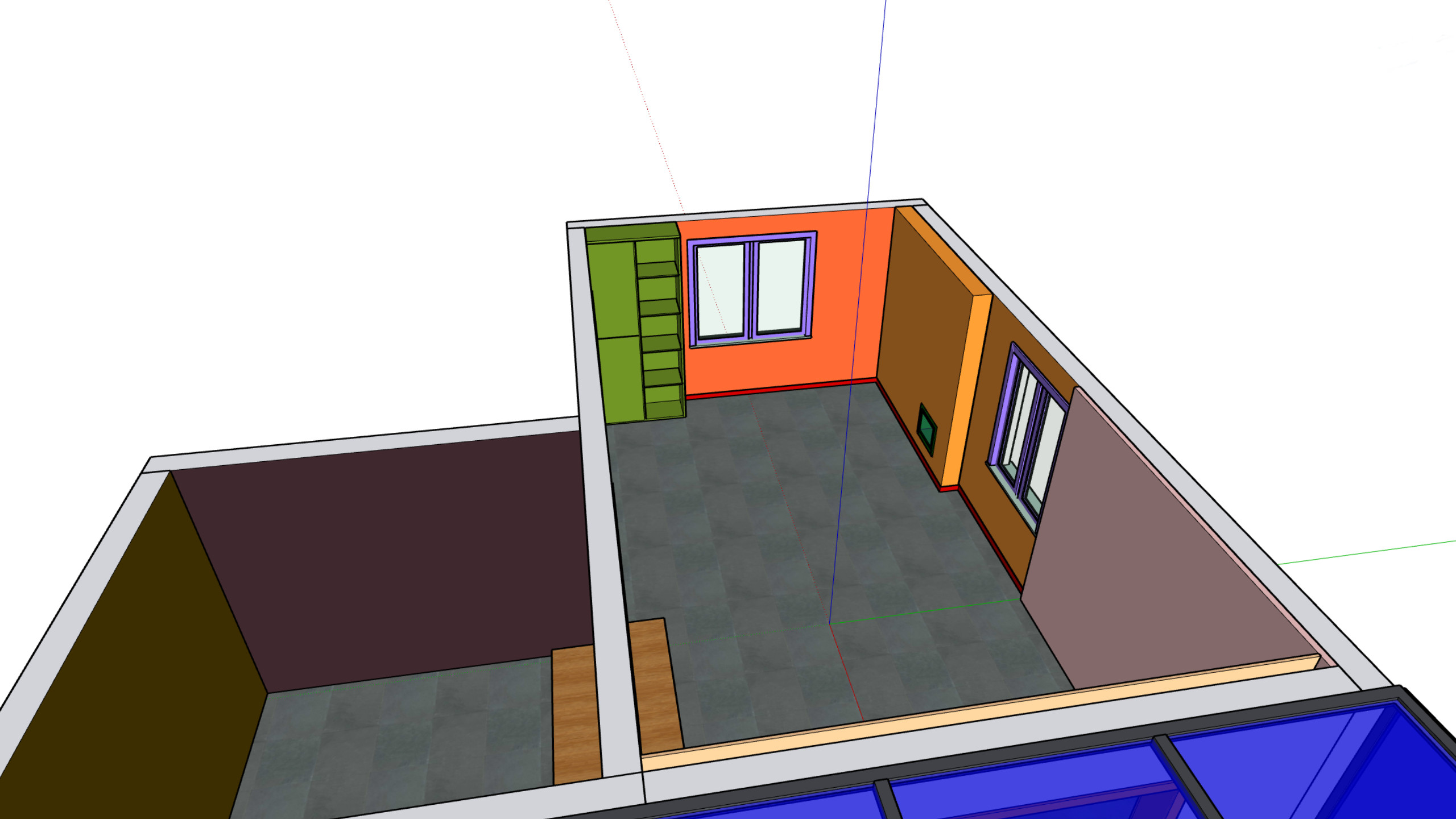 Modélisation de la pièce et des alentours