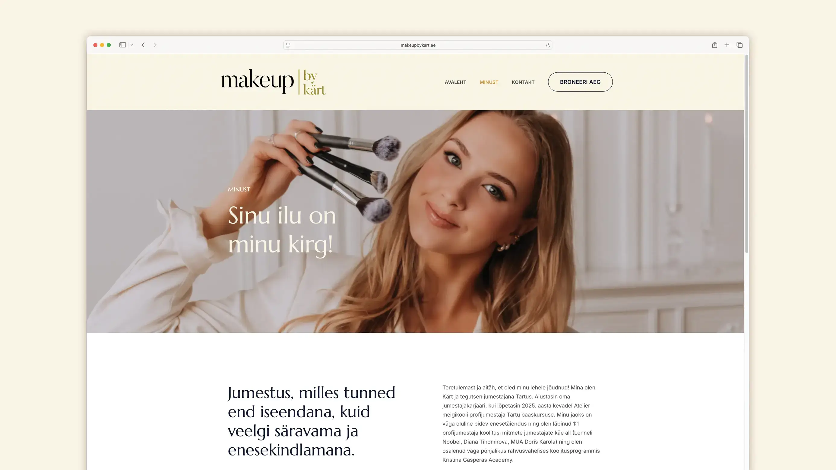 Makeup by Kärt veebileht