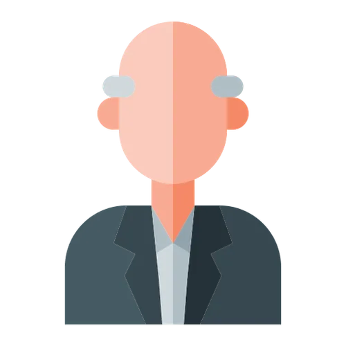 Illustration of a chairman character

