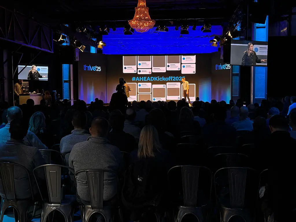 Large-scale event production with stage and audience