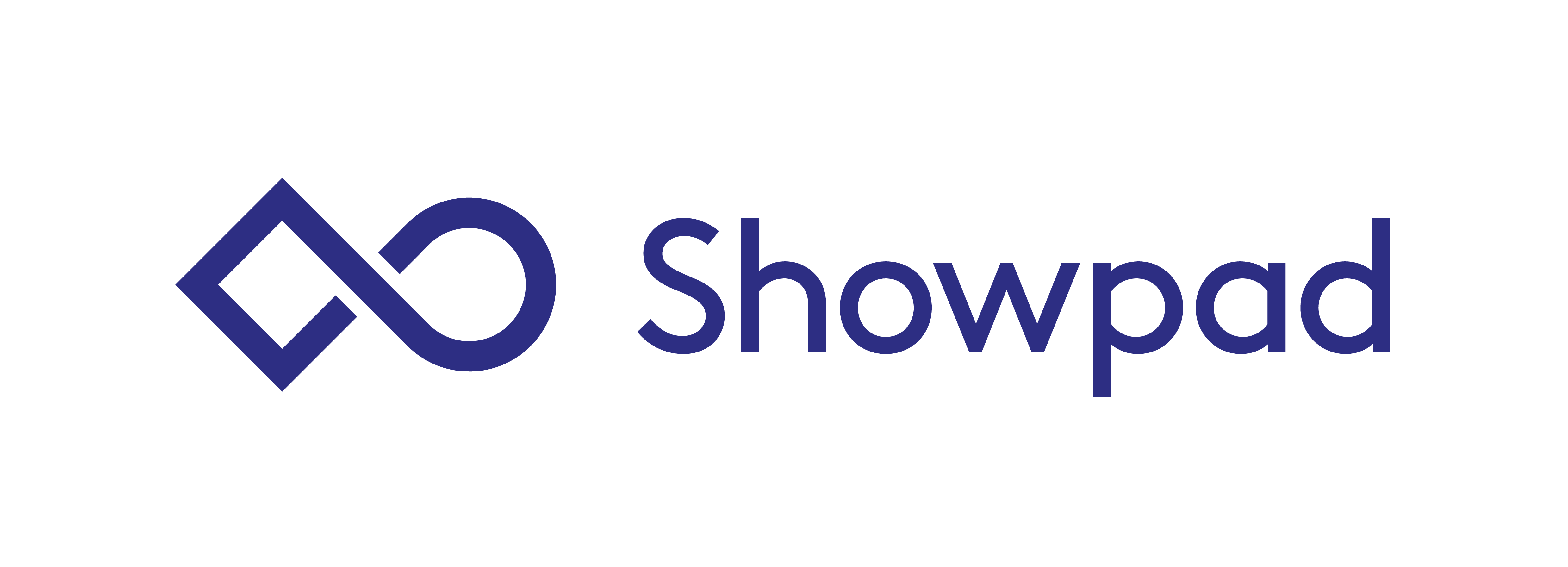 Showpad company logo with abstract geometric symbol to the left of the text.