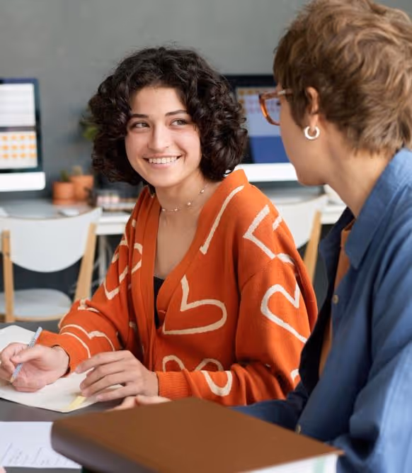Two women in a coaching session