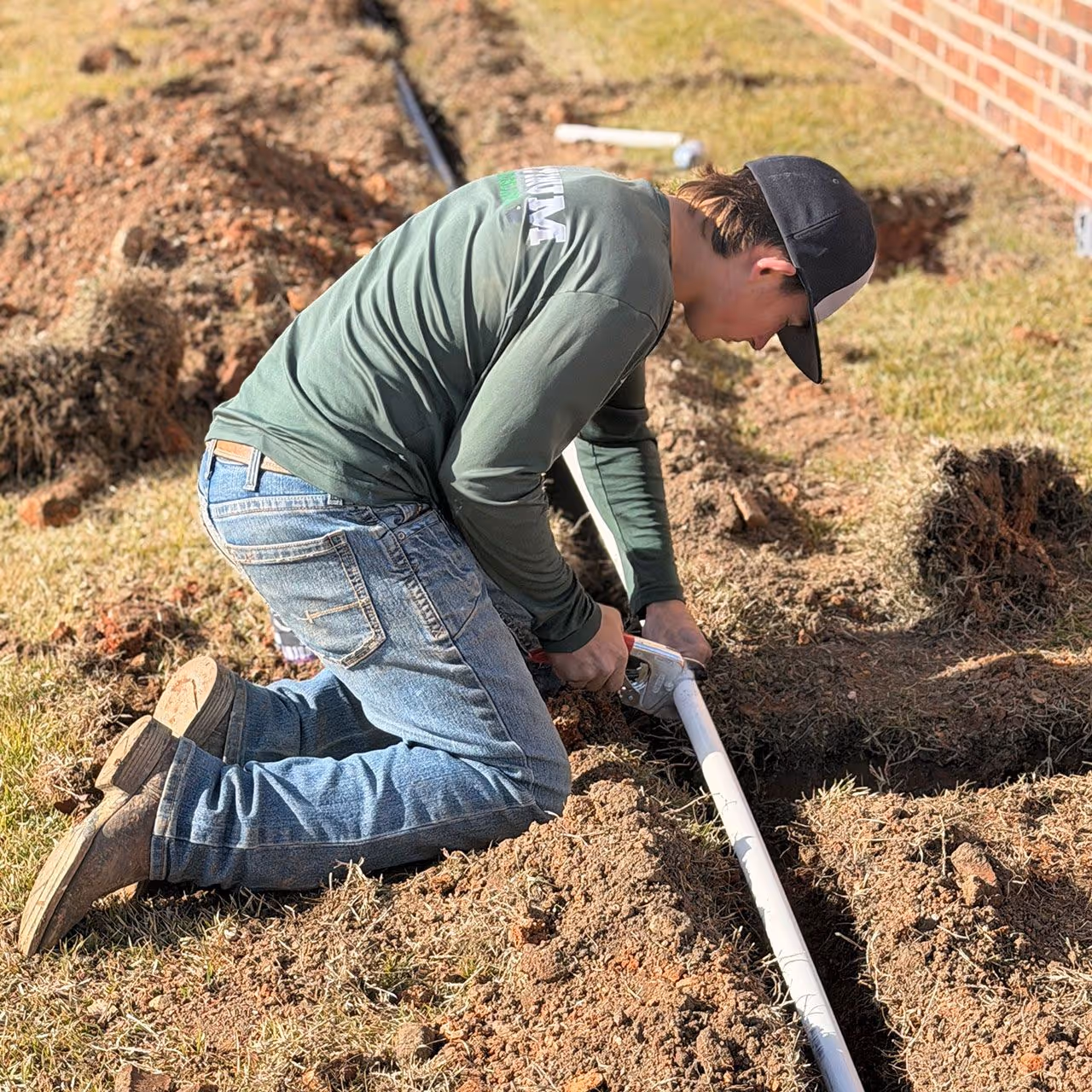 Professional irrigation installation improving water efficiency