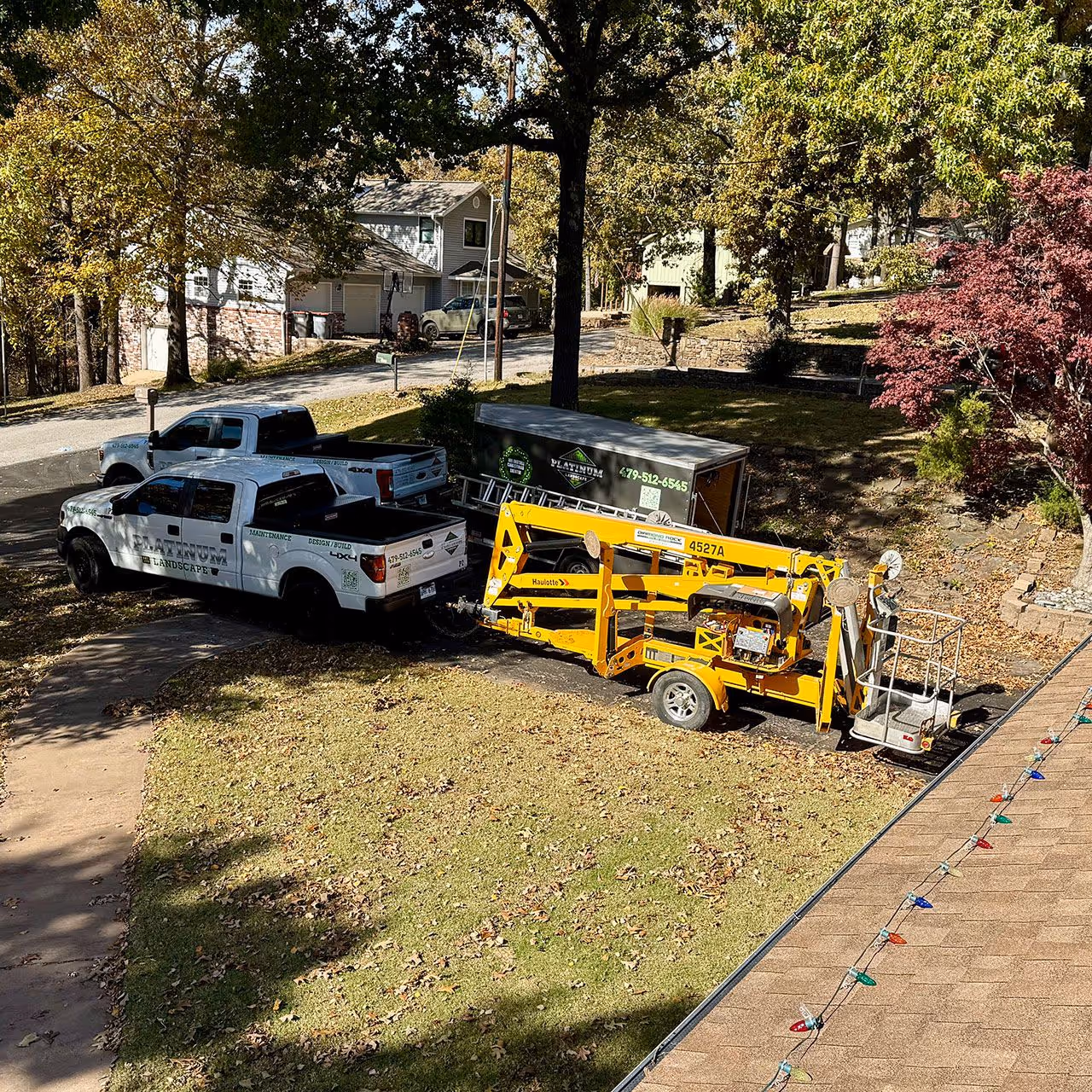 Professional Christmas light installation by Platinum Landscape