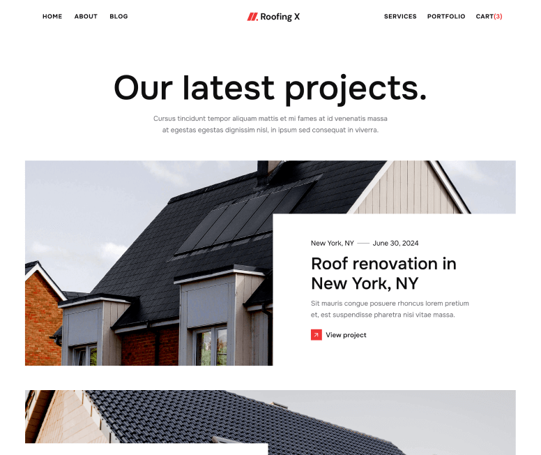 Portfolio Main - Roofing X Webflow Template