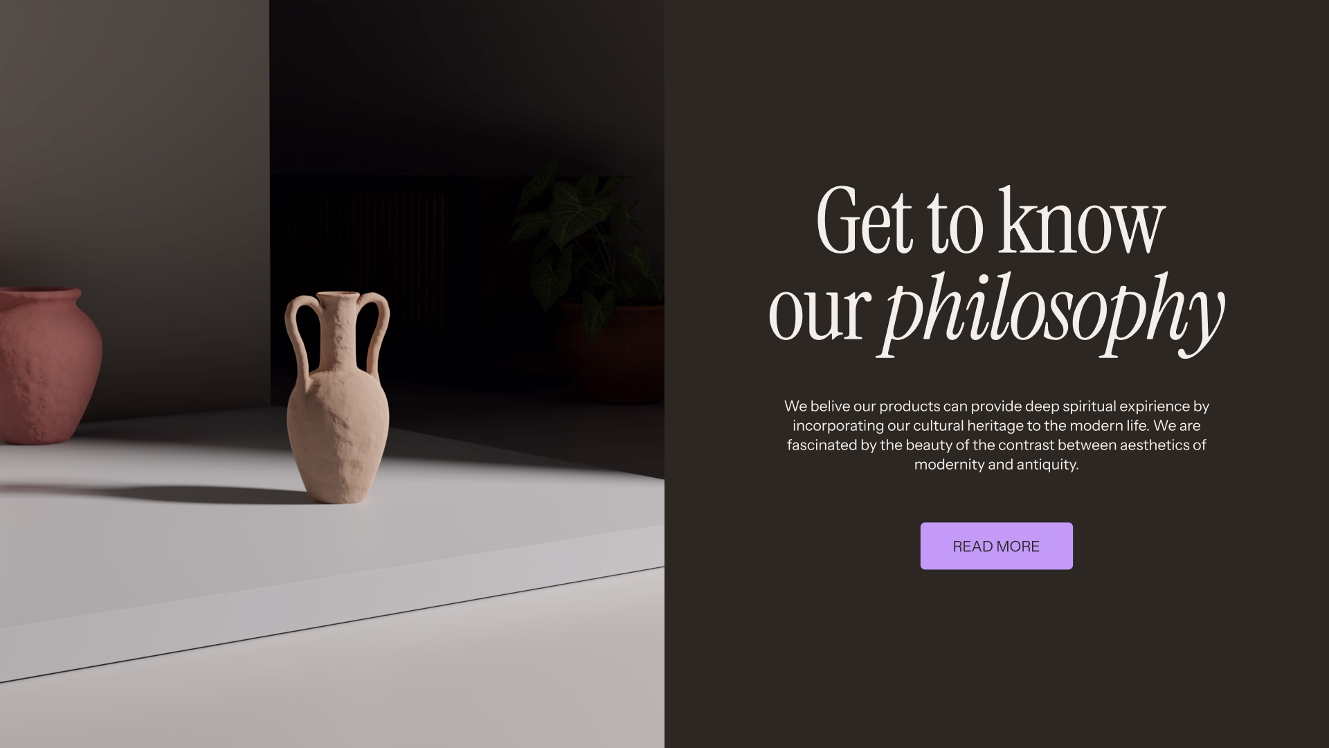 Visual representing "get to know our philosophy" section of ETTE web page