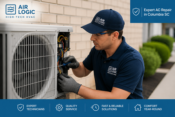 technician repairing an ac