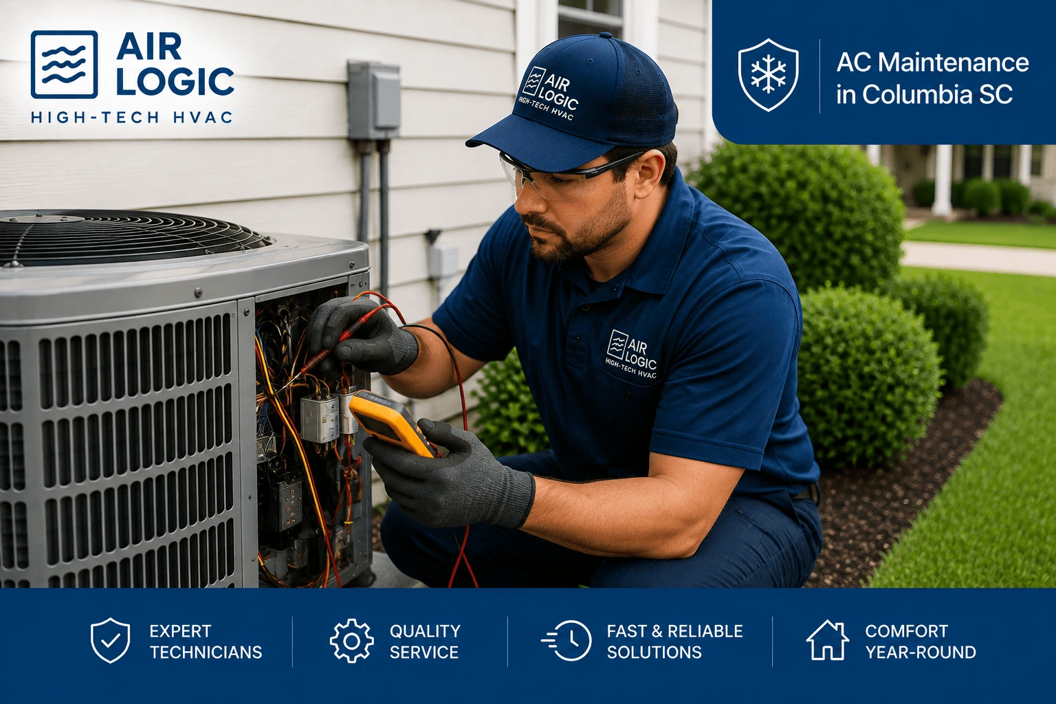 technician working on ac maintenance