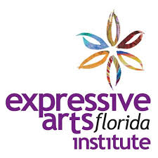 Expressive Arts Florida Institute logo with colorful petal-shaped design above purple text.