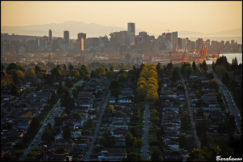 Skyline view of Burnaby, BC from Capitol Hill.
