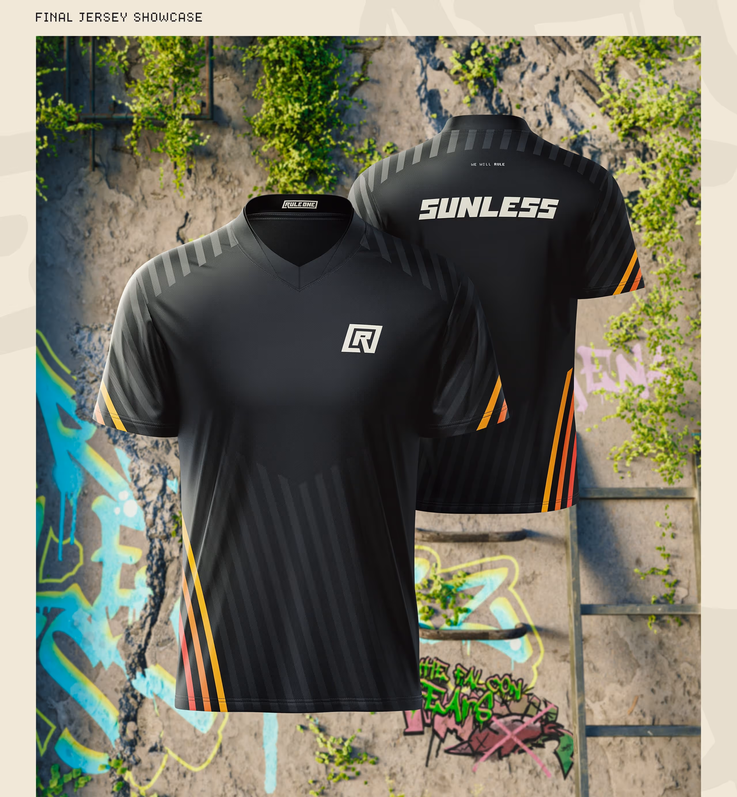 Jersey design on mockup