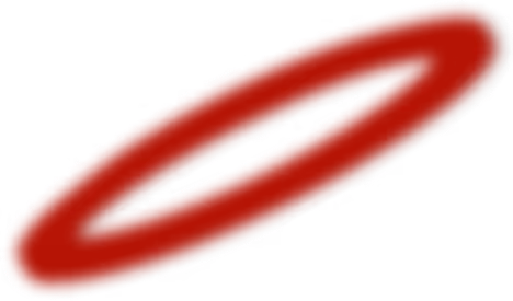 Red glowing halo with a soft gradient and blurred edges on transparent background.