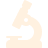Simple beige icon of a microscope.