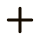 Black plus sign on a white background.